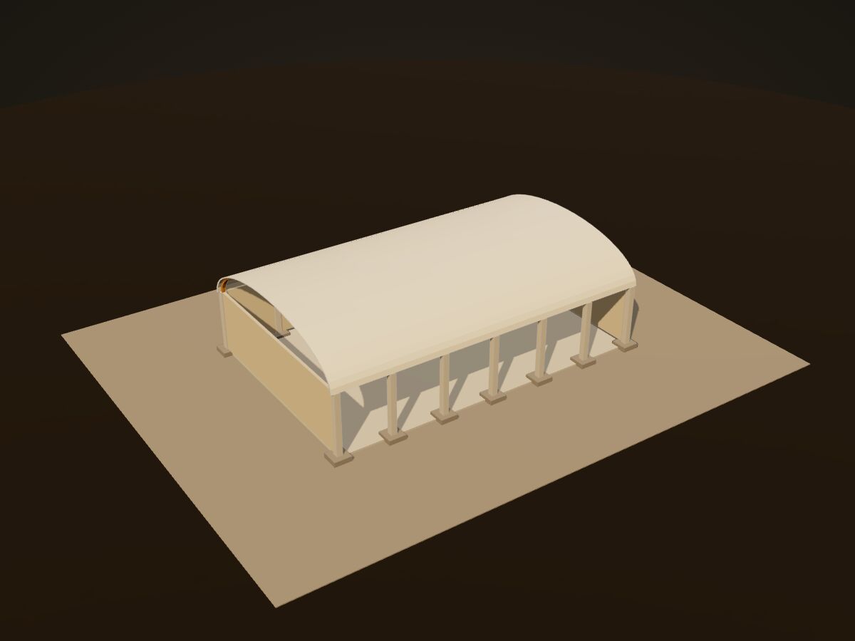 Modelo 3D ilustrativo de Auditorio Cívico Municipal de Magdalena